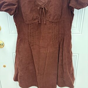 American Eagle Outfitters Brown Mini Corduroy Dress